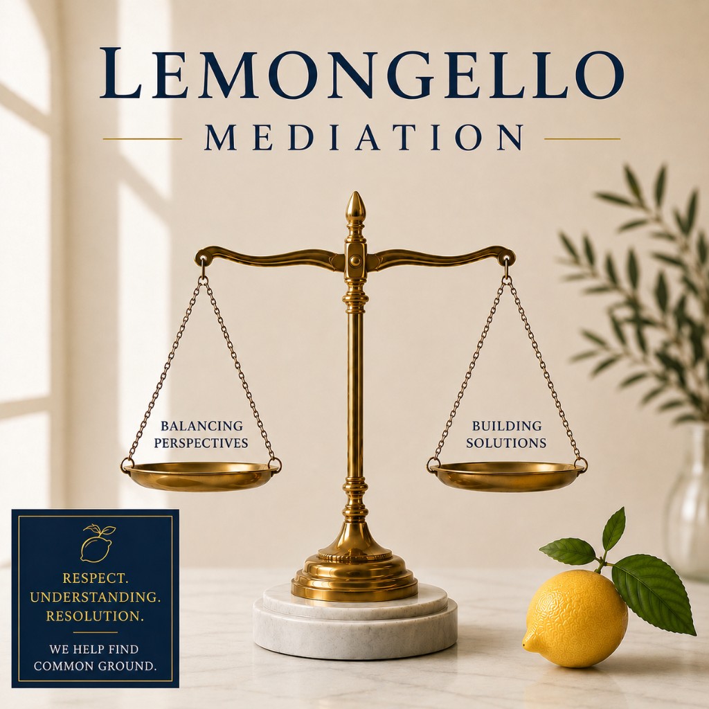 Balanced scales of justice representing both parties' perspectives in mediation